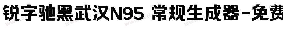 锐字驰黑武汉N95 常规生成器字体转换